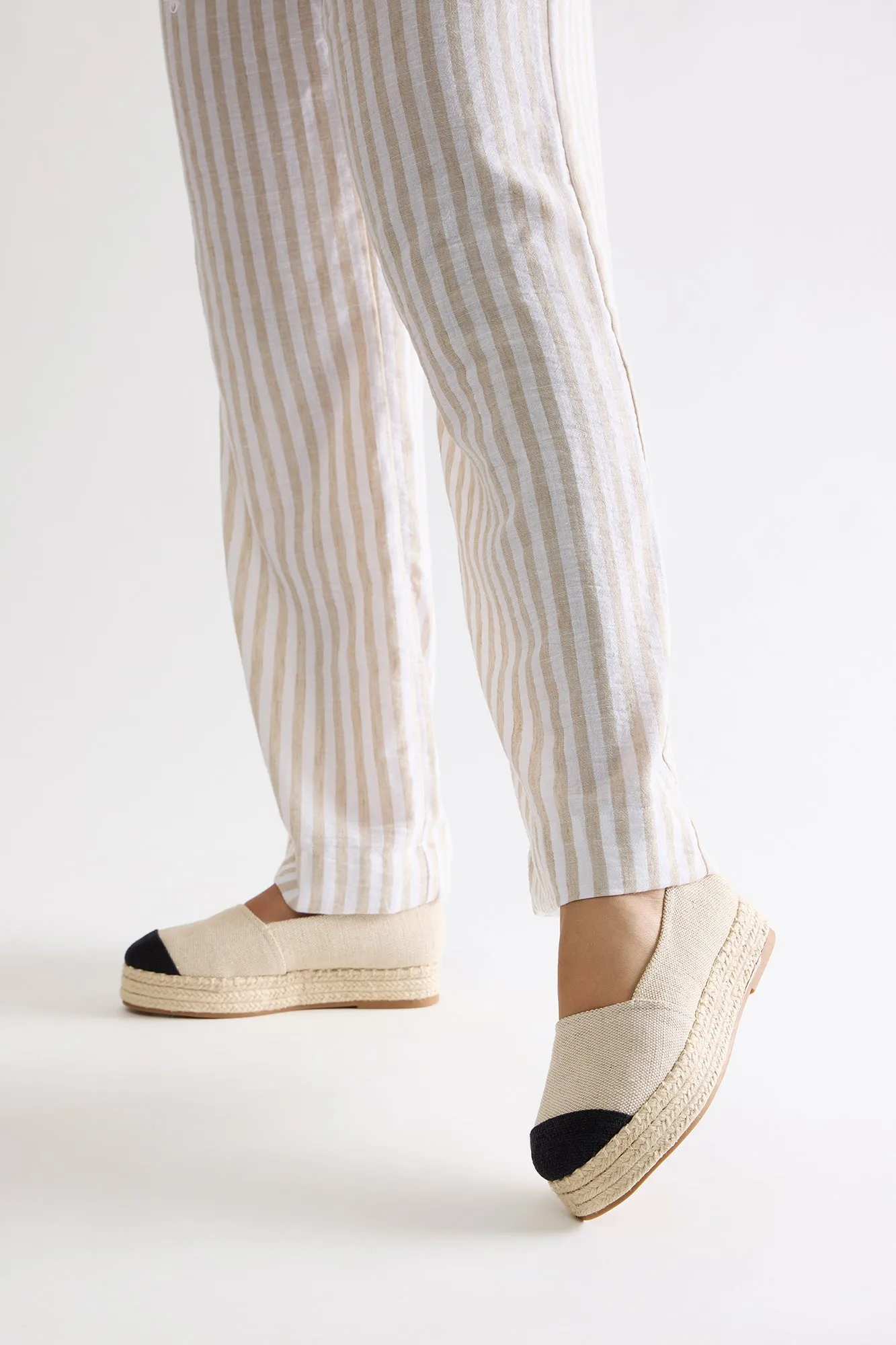 Angelica Linen Espadrilles  - Beige