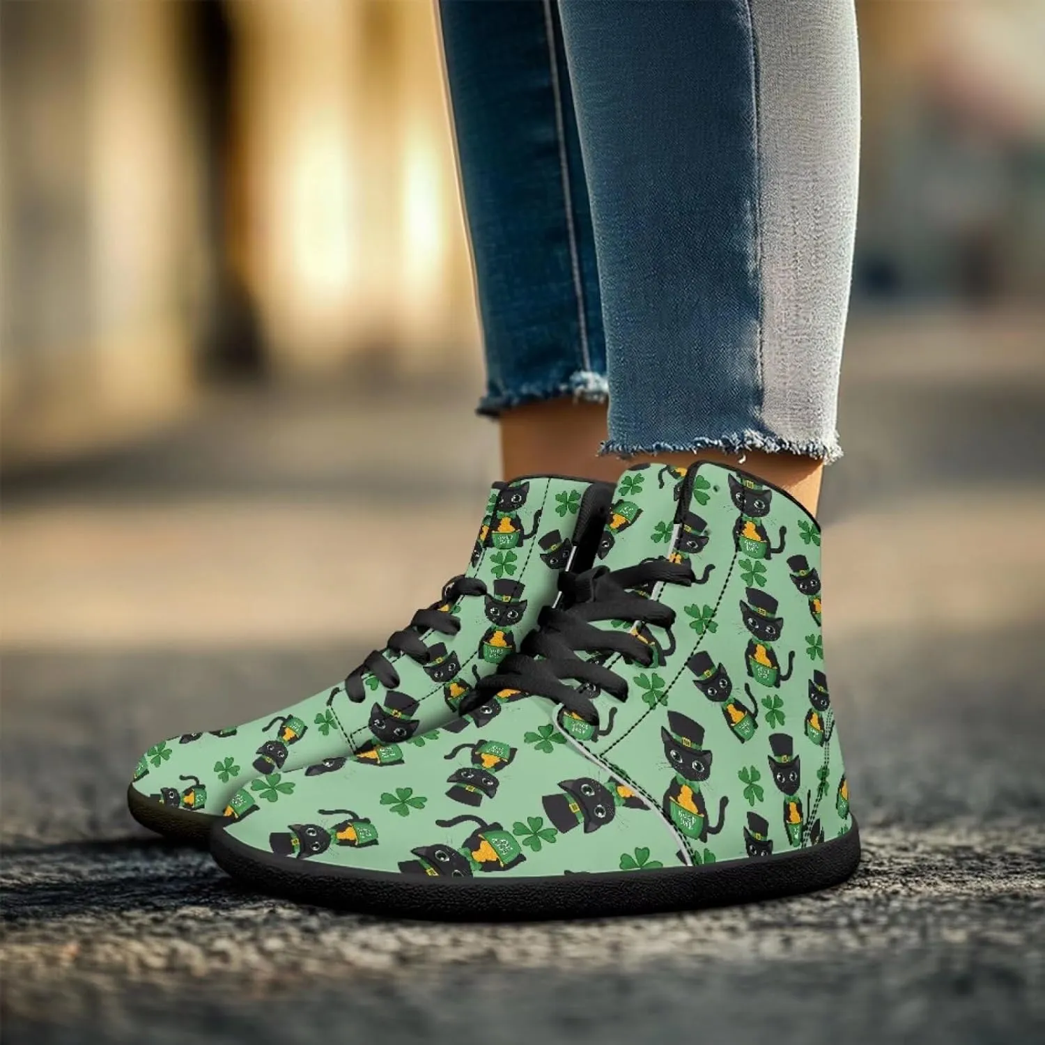 Binienty Men Wide Width Barefoot Flats Shoes Women Holiday Shoes High Top PU Zero Drop Walking Hiking Sneakers