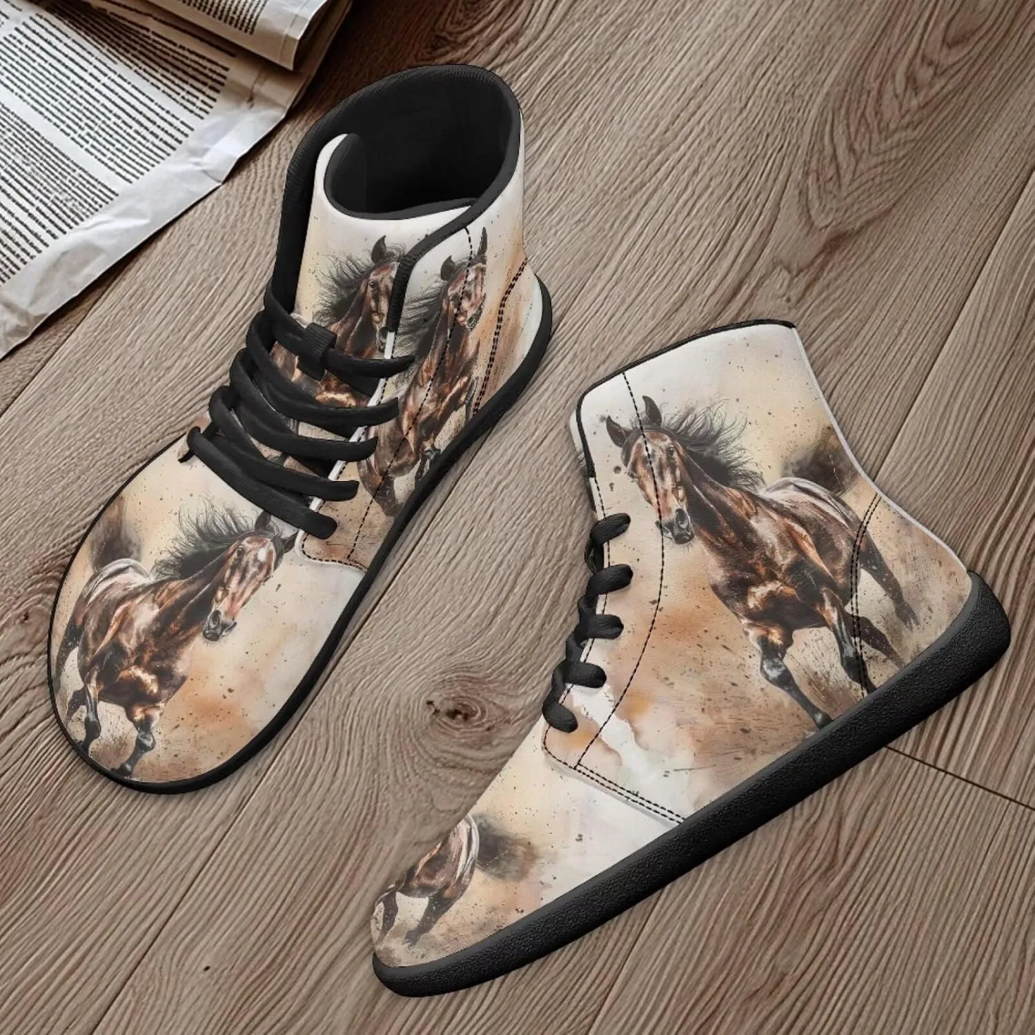 Binienty Mens Wide Width Barefoot Sneakers Classic Fashion High Tops Laces Tennis Walking Shoes Anti Slip