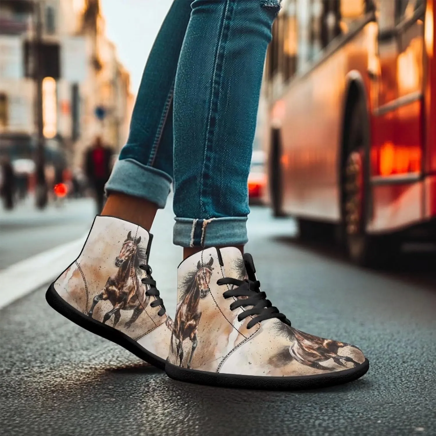 Binienty Mens Wide Width Barefoot Sneakers Classic Fashion High Tops Laces Tennis Walking Shoes Anti Slip