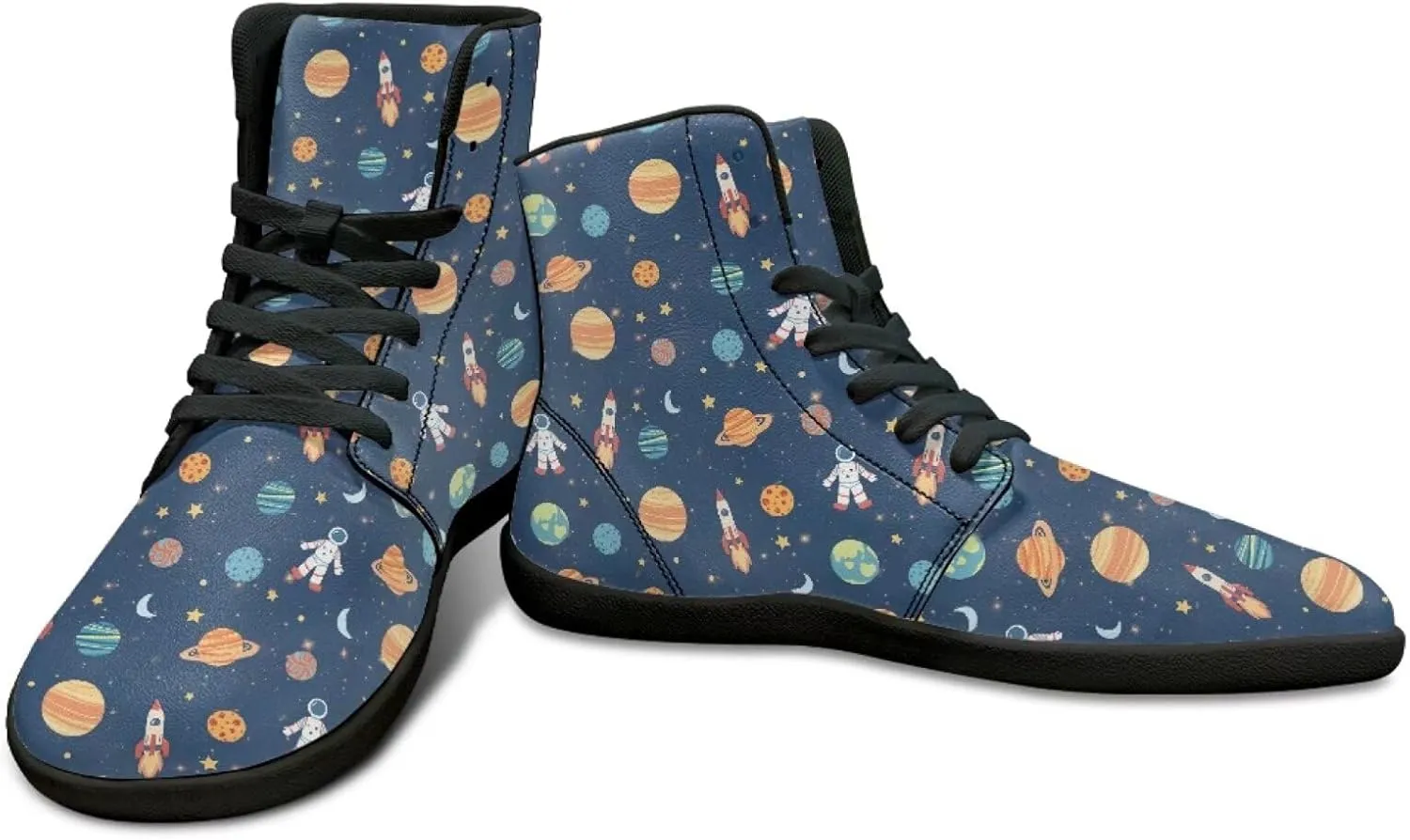 Binienty Unisex Men Women Barefoot Shoes Lace up High Top Minimalist Flat Sneakers Cross-Trainer Footwear