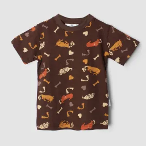 Fancy Brown Themed Boys T-Shirt
