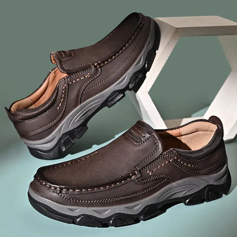 Genuine leather non-slip corrective casual shoes