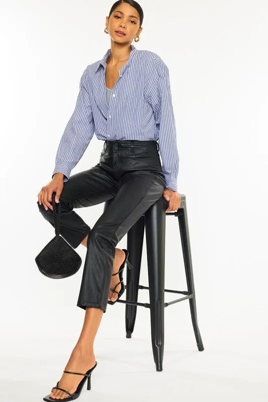 High Rise Vegan Leather Pants