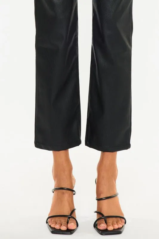 High Rise Vegan Leather Pants