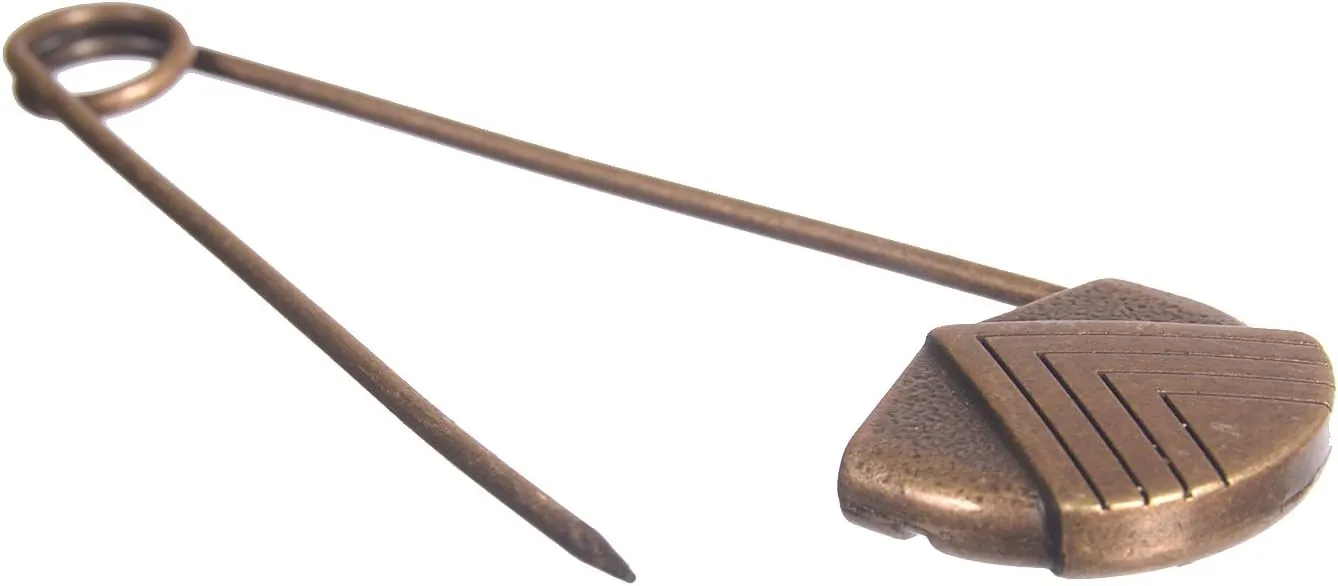 Mibo Buttons & Accessories Zinc Diecasted Kilt Pin - 3" - Miltary Chevron Stripes Design (Antique Brass, One Size)