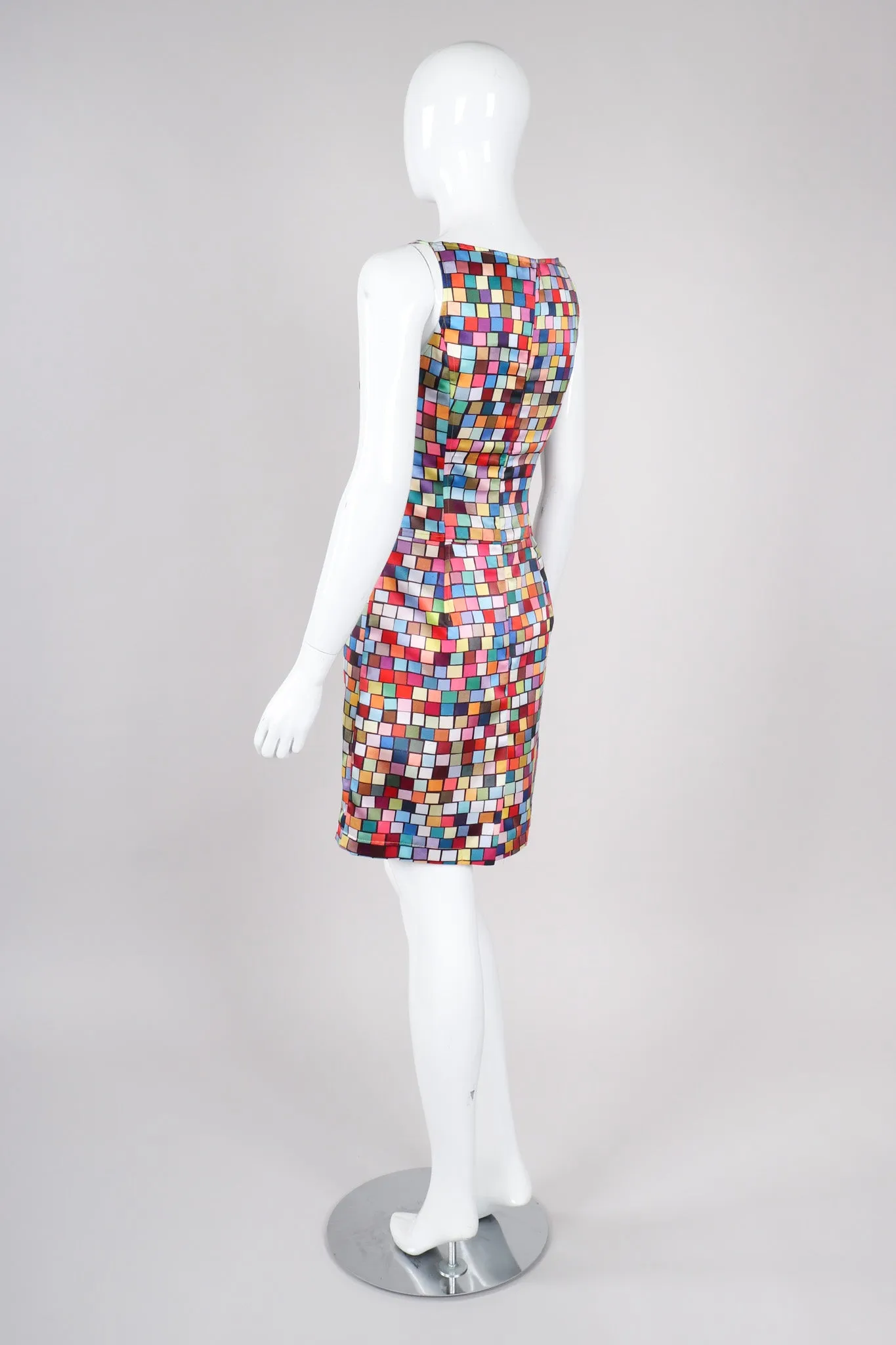 Mod Square Print Cocktail Dress