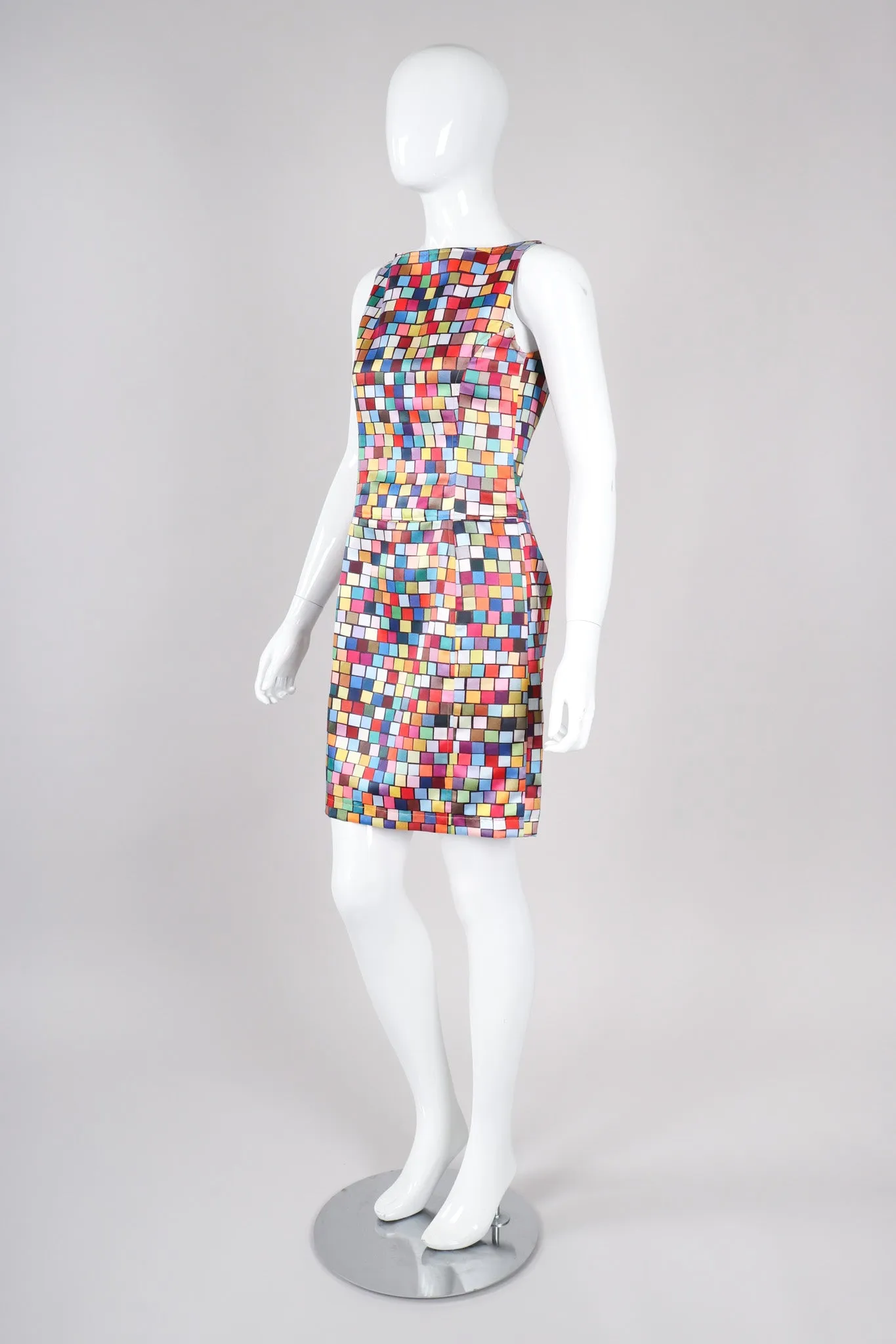 Mod Square Print Cocktail Dress