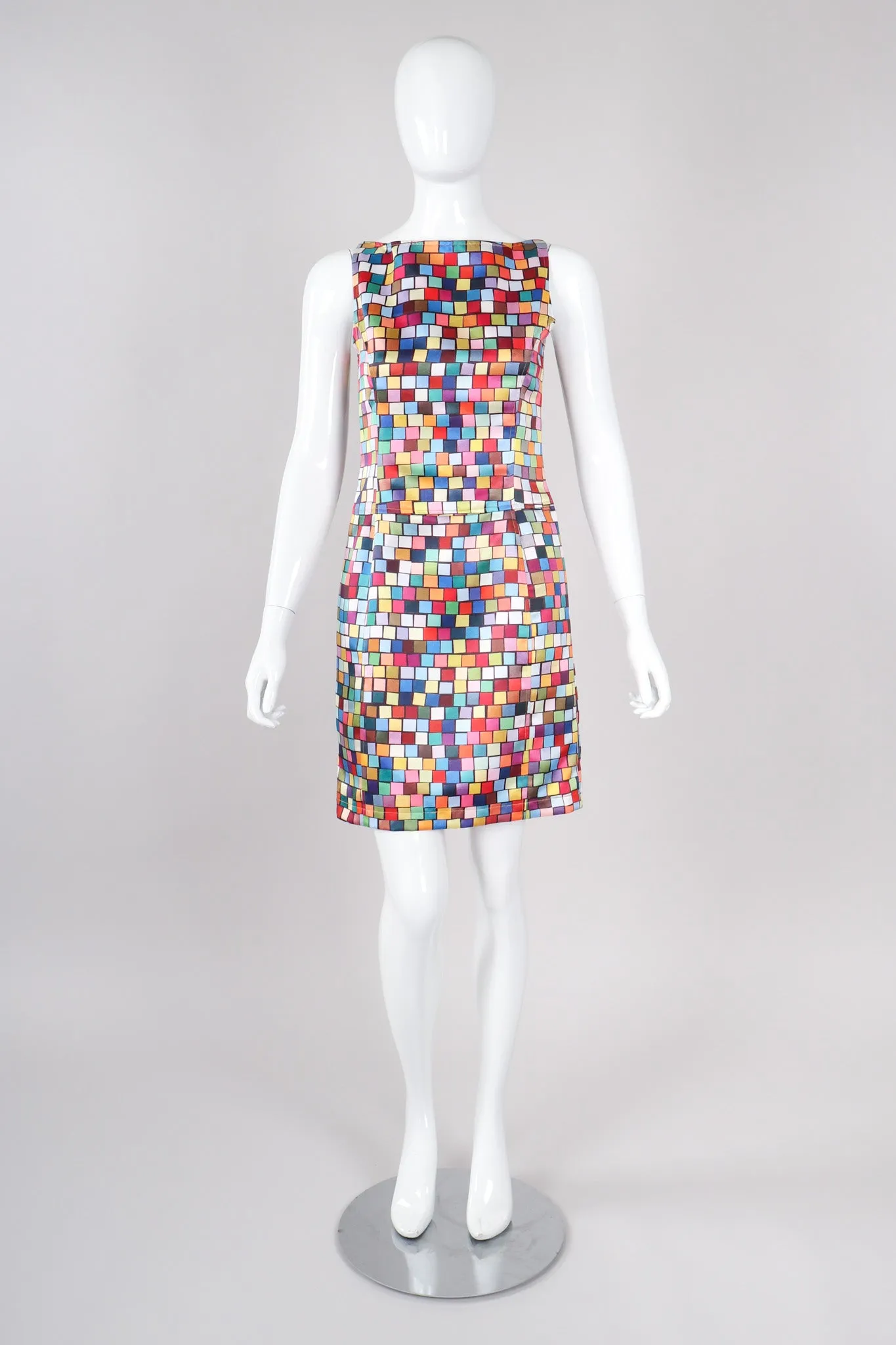 Mod Square Print Cocktail Dress