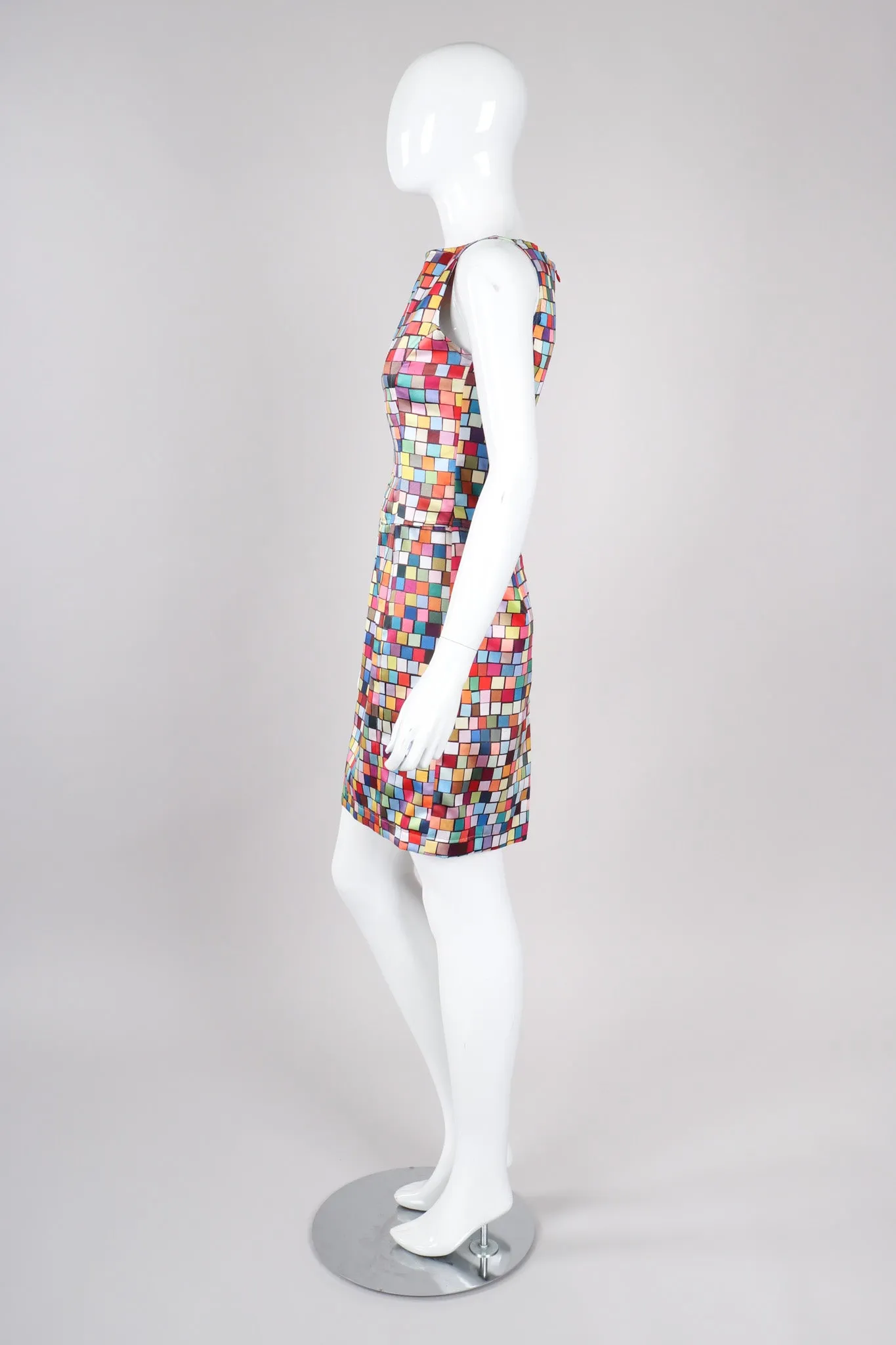 Mod Square Print Cocktail Dress