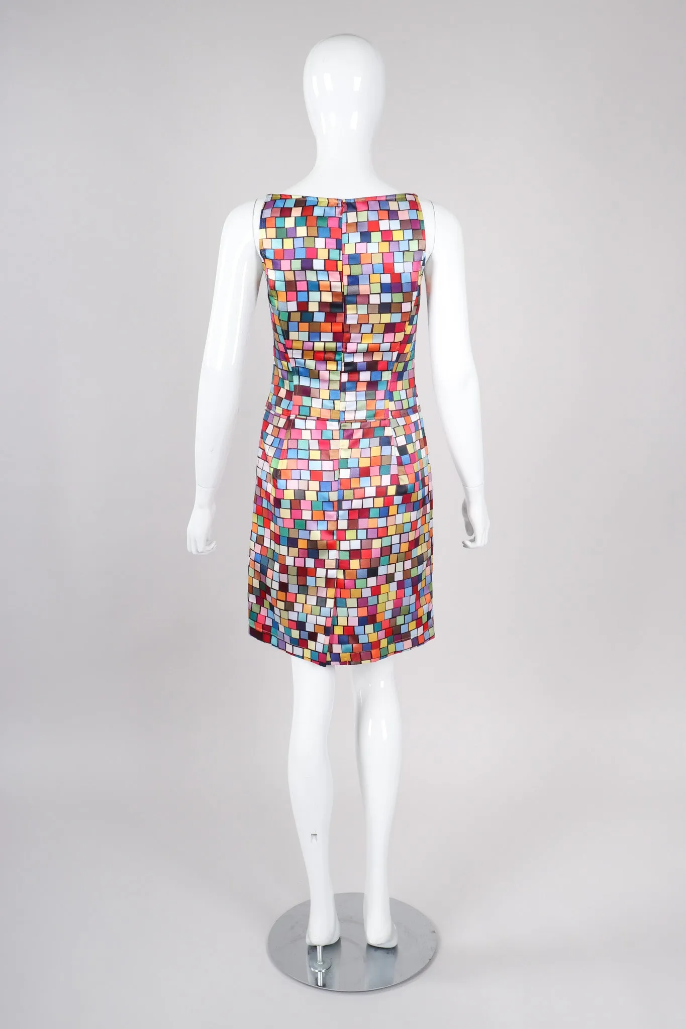 Mod Square Print Cocktail Dress