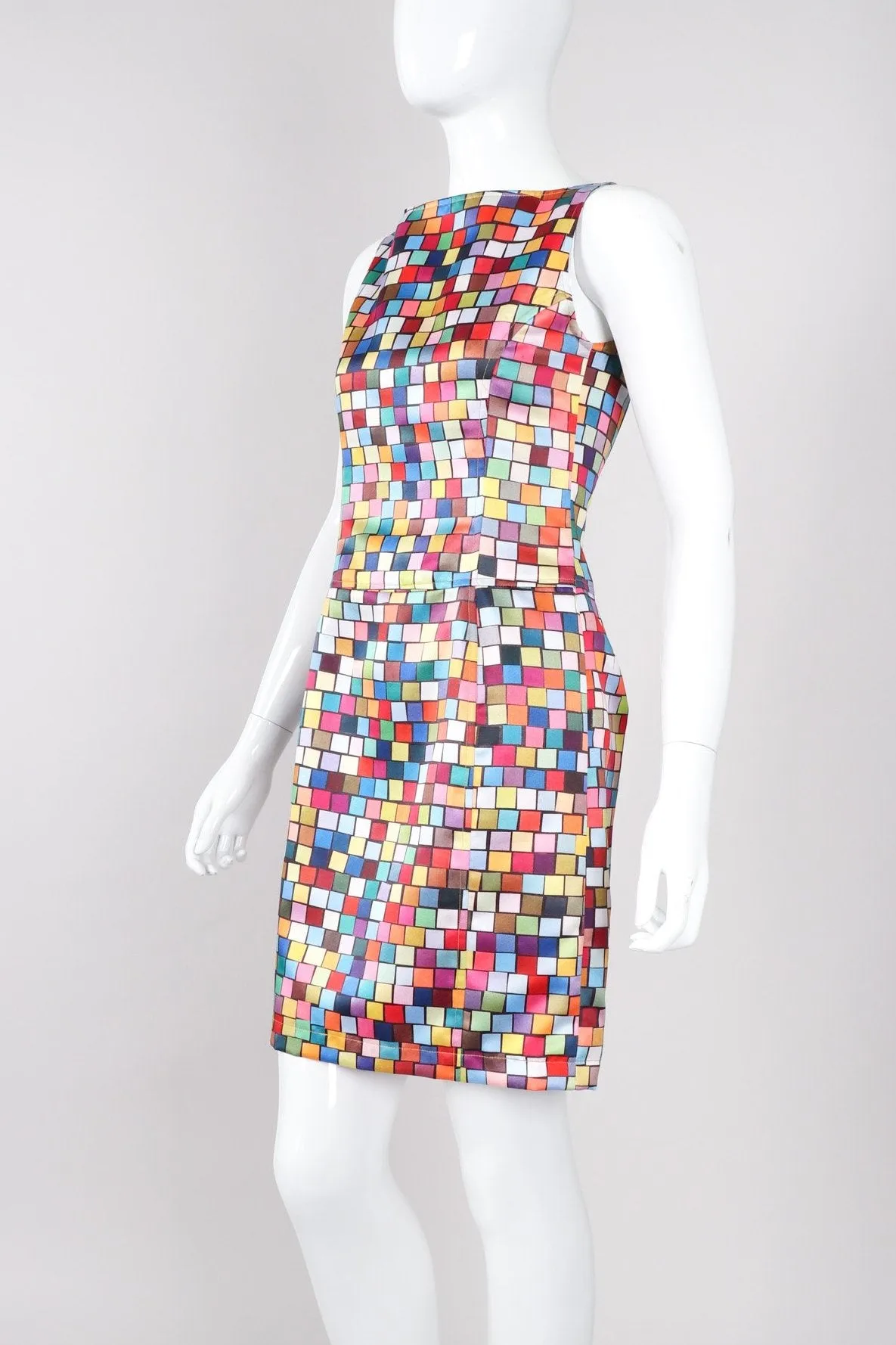 Mod Square Print Cocktail Dress
