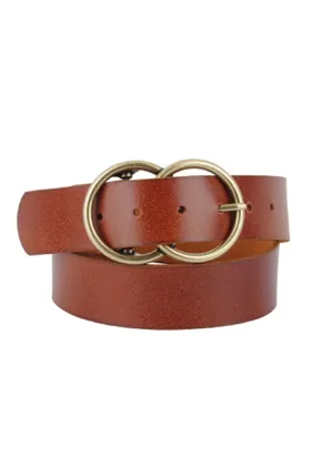 MW Leather Double Circle Belt | Tan