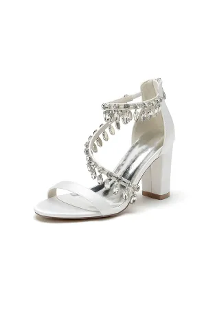 Open Toe Slingback Strap Tassel High Heels