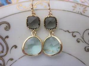 Prasiolite Earrings Gold - #24