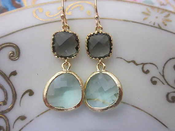 Prasiolite Earrings Gold - #24