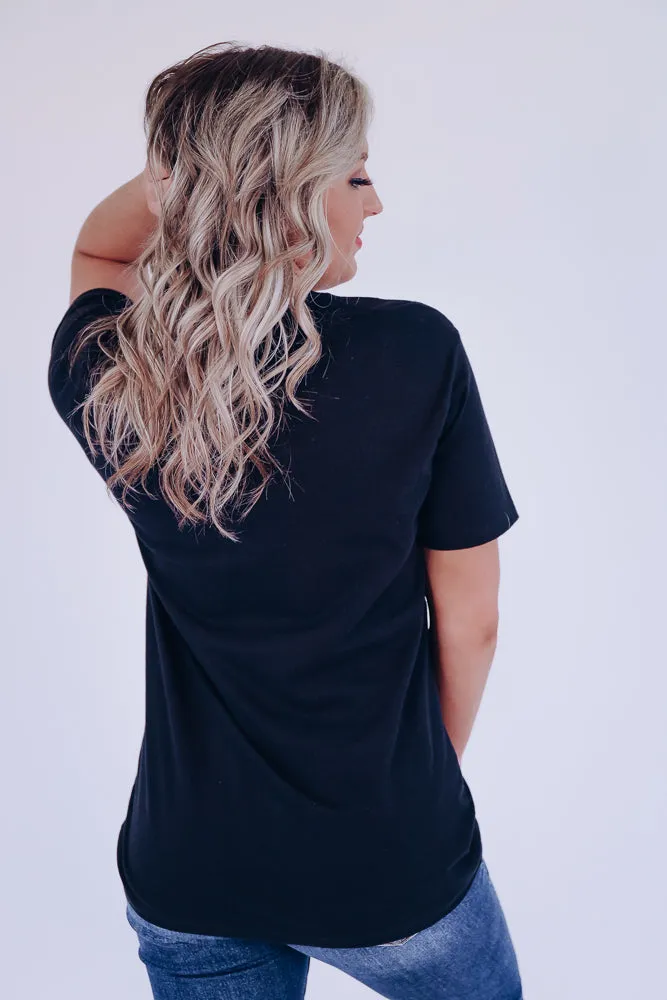 "Wild Spirit" Cheetah Graphic Tee - Black