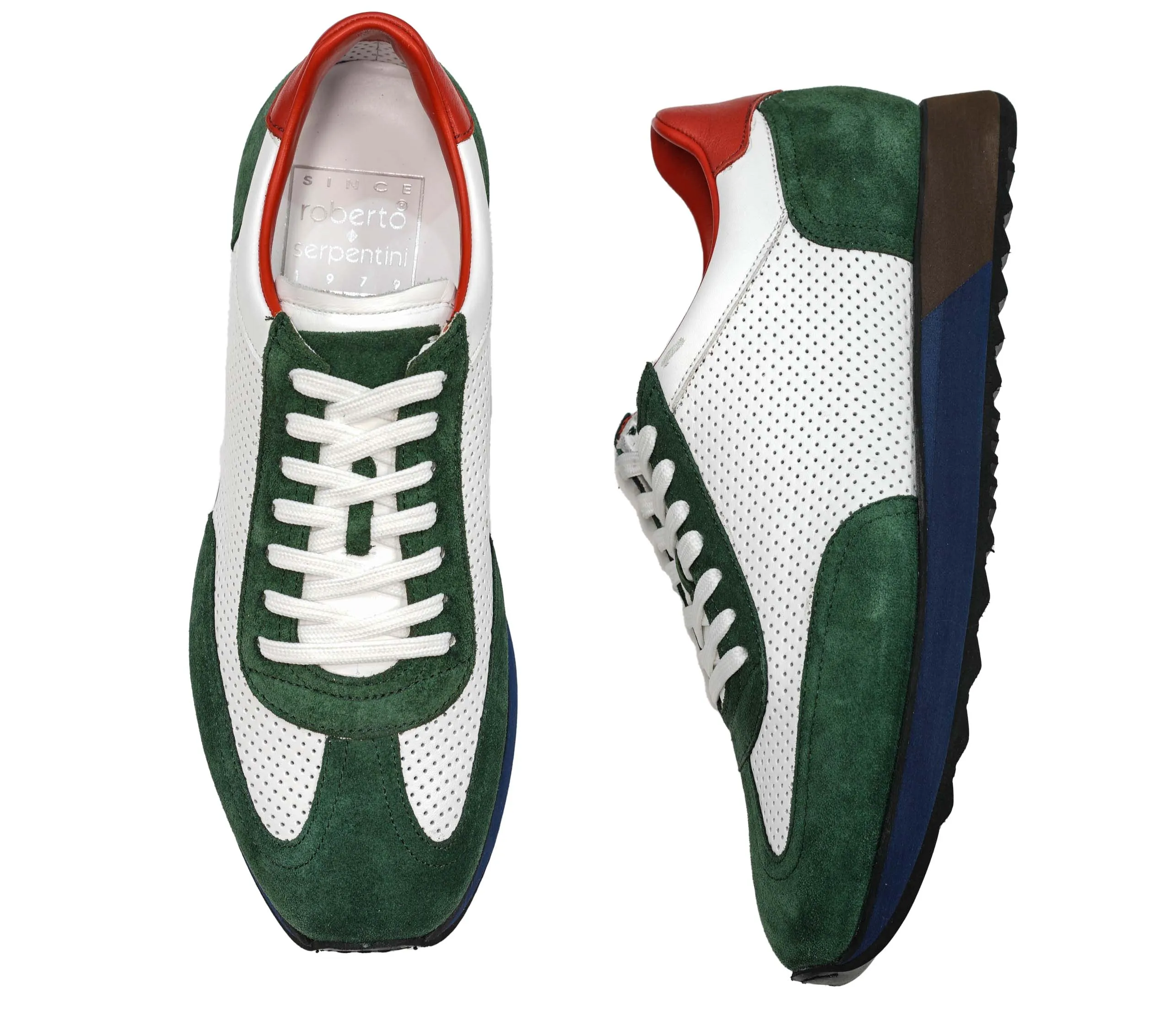 Roberto Serpentini Men's Green Sneaker M56437 40% OFF