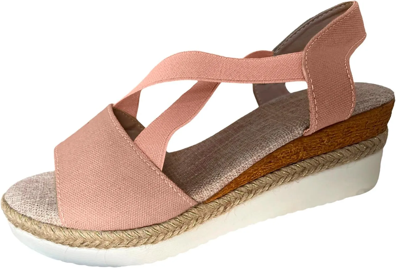 Sandals for Women 2025 Fashion Platform Sandals Espadrilles Wedges Dressy Summer Sandals Ankle Strap Slip On Sandals