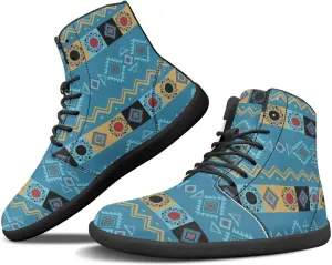 Women's Barefoot Shoes Men's Waterproof High Top Walking Shoes Wide Toe Box Zero Drop Hiking Sneakers