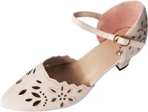 Women's Sandals Black Ladies Pointed Toe Flower Hollow Out Soft Leather Pendant Buckle Large Size Platform Sandals Women